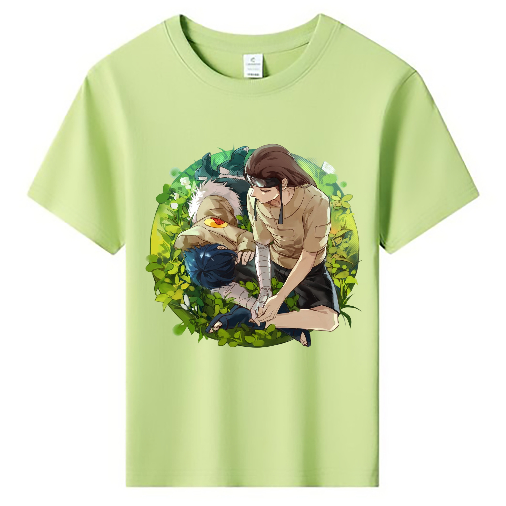 （画像用） NARUTO -ナルト- 日向ネジ Hyūga Neji 綿100％キッズTシャツ（フロントプリント）
